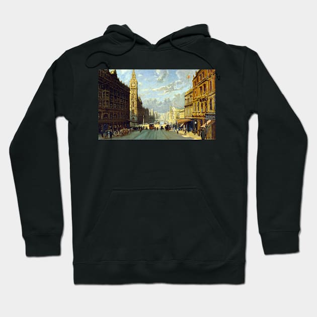 George Hyde Pownall Bourke Street East Hoodie by pdpress